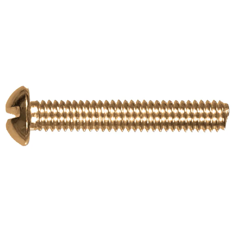 The Hillman Group The Hillman Group 1989 6-32 X 3/4 In. Round Slotted Machine Screw - Brass 40-pack
