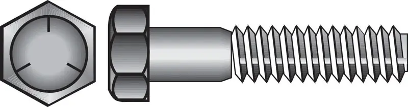 3/4 In. D X 7 In. L Heat Treated Zinc Steel Hex Head Cap Screw 1 Pk