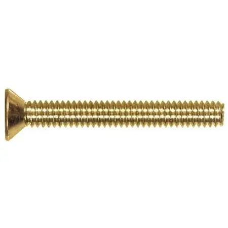 The Hillman Group 2061 Brass Flat Head Slotted Machine Screw 4-40 X 1-1/4 Inch