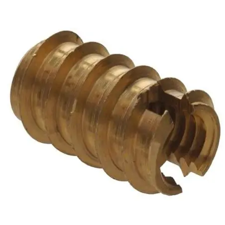 Brass Wood Insert ( 6-32 Thread X 11/64 Drill Size)