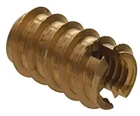 The Hillman Group 3019 1/4-20-inch Brass Wood Insert, 20-pack