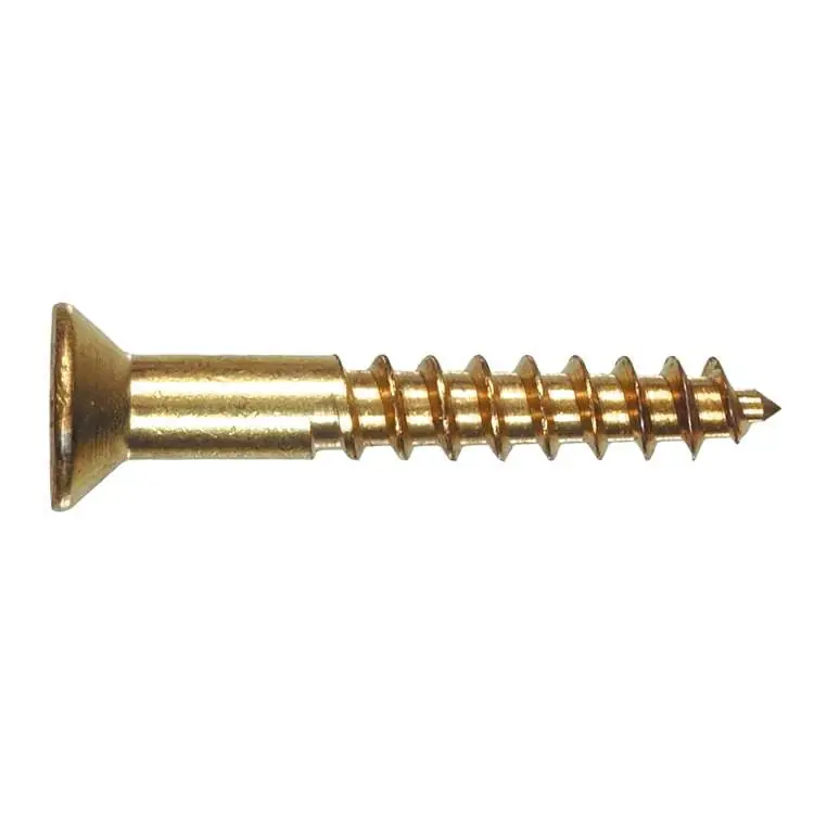 Flat Head Brass Wood Screws 9 X 2 Inches - Box Of 100