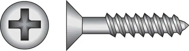 No. 10 X 1-1/2 In. L Phillips Black Phosphate Twin Thread Cabinet Screws 1 Pk