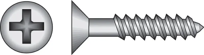 No. 10 X 2-1/2 In. L Phillips Black Phosphate Twin Thread Cabinet Screws 1 Pk