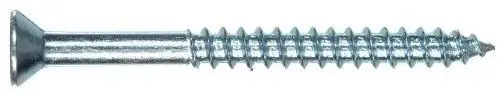 8 X 3/8 Inch Flat Head Wood Screw - Phillip Fh Ws Z Model
