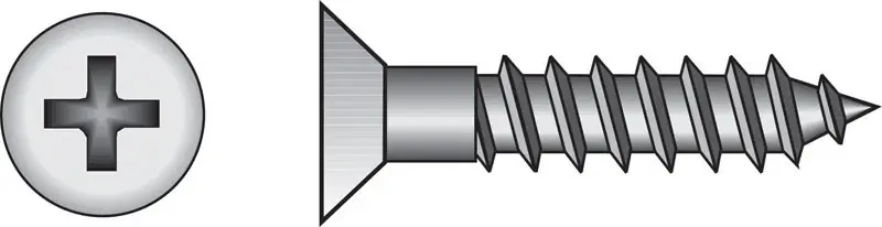No. 9 X 3/4 In. L Phillips Zinc-plated Wood Screws 100 Pk