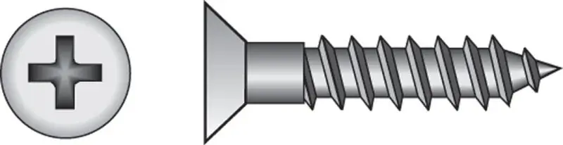 No. 12 X 1-1/4 In. 31 L Phillips Zinc-plated Wood Screws 50 Pk