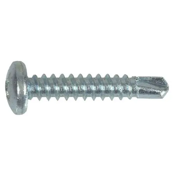  10 X 1" Zinc Pan Head Phillips Self Drilling Steel Screw