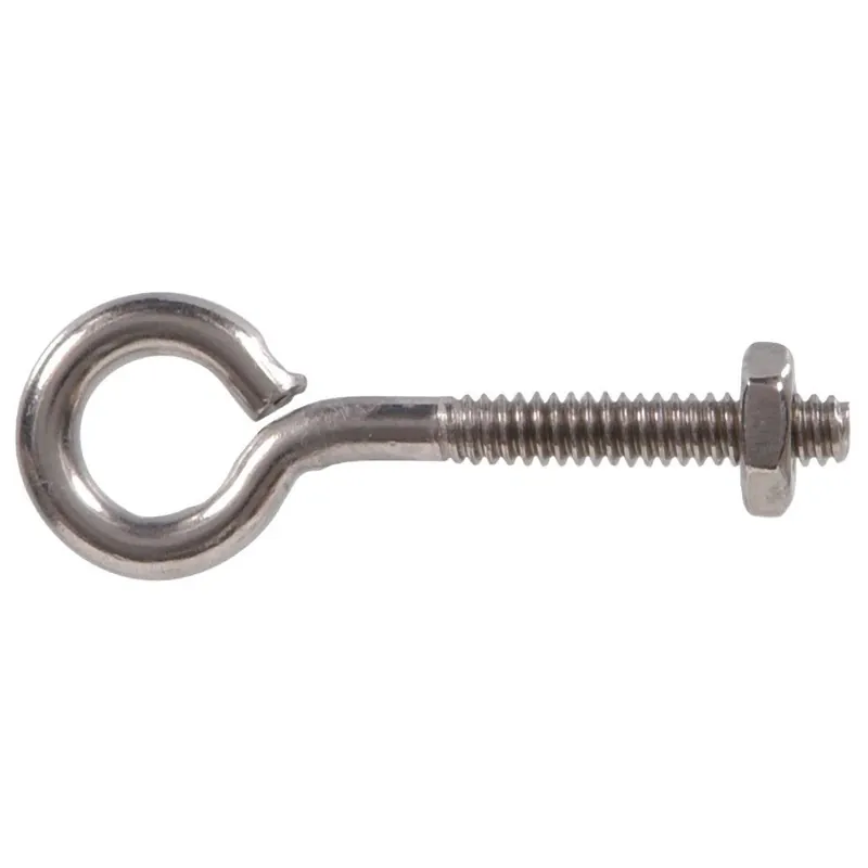 5/16 In.-18 Tpi X 4 In. Stainless Steel Eye Bolt With Nut (5-pack)