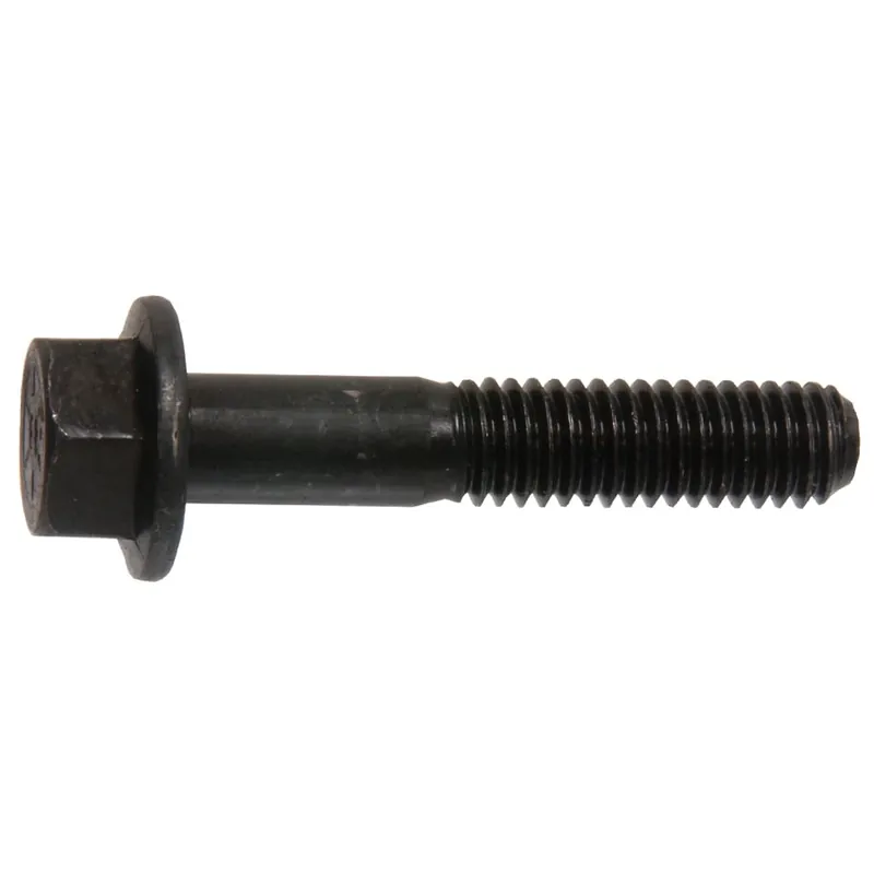 10-count 6mm X 25mm Black Metric Hex Flange Bolts