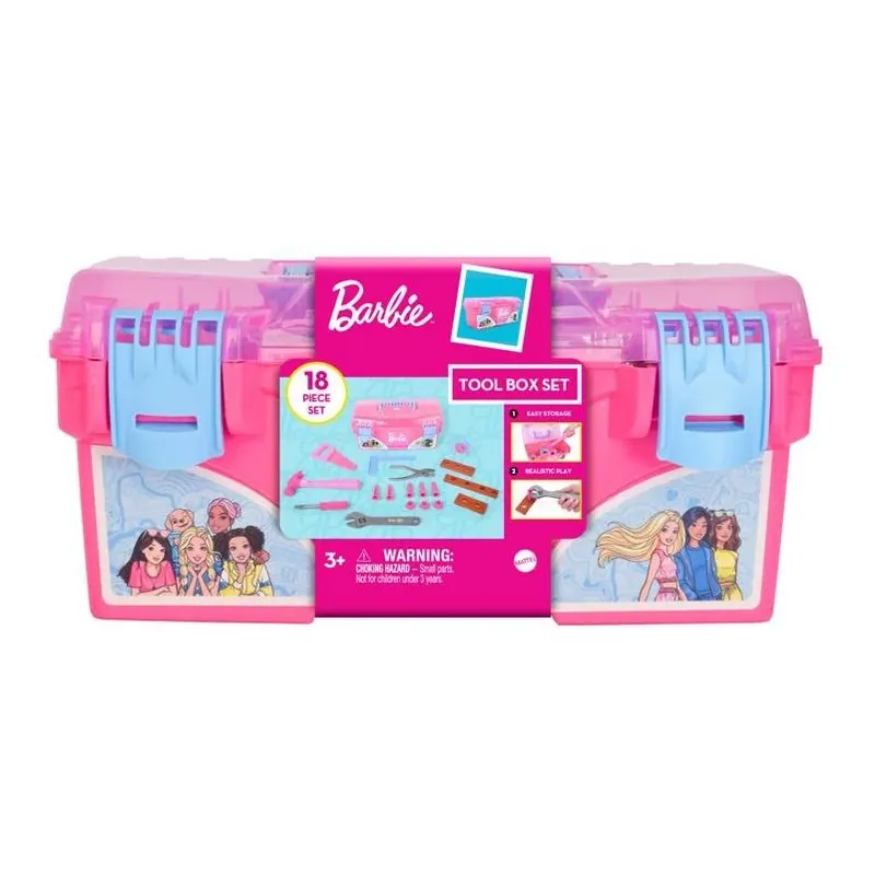 ‑themed 18‑piece Pink & Blue Toy Toolbox – Maxx Bubbles