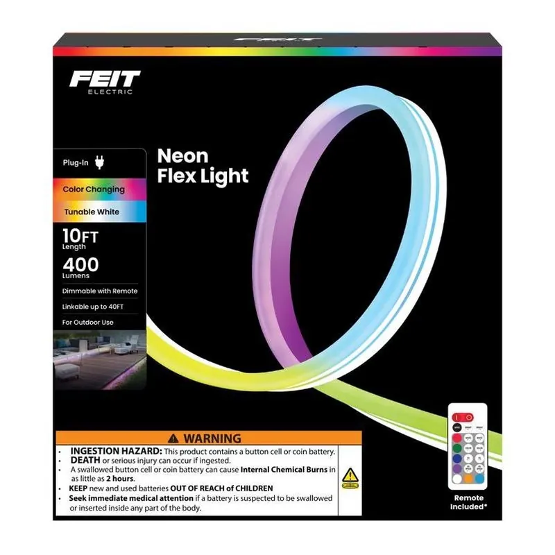 10‑foot Plug‑in Color‑changing Led Rope Light – Wifi Smart Lighting