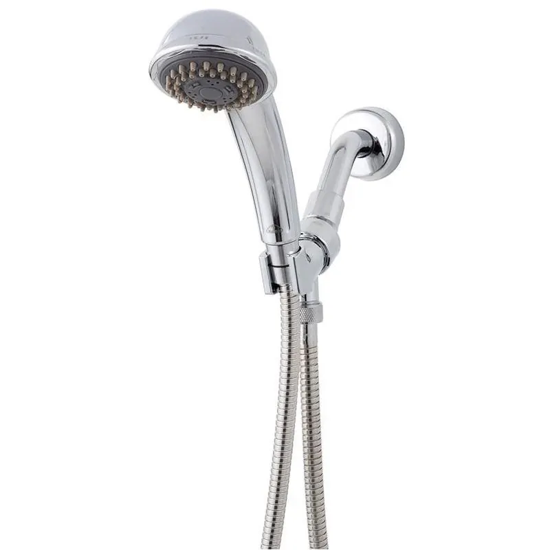 Flow Pro Polished Chrome Handheld Showerhead – 3 Spray Settings, 2 gpm Water‑saving