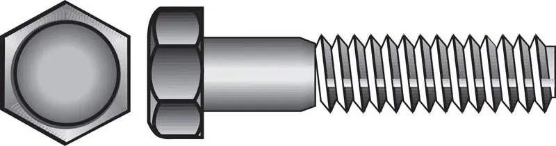3/8 In. D X 1 In. L Hot Dipped Galvanized Steel Hex Bolt 100 Pk