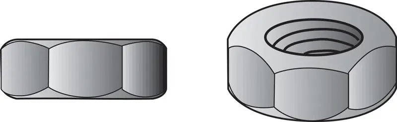 1/2 In. Zinc-plated Steel Uss Hex Nut 267 Pk
