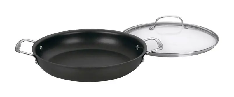 Chef’s Classic 12‑inch Black Stainless Steel Saute Pan – Nonstick, Heat‑resistant Handles