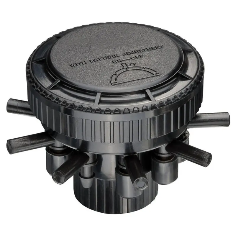 9‑port Plastic Drip Irrigation Manifold – ½‑in Fpt, 20 gpm Flow