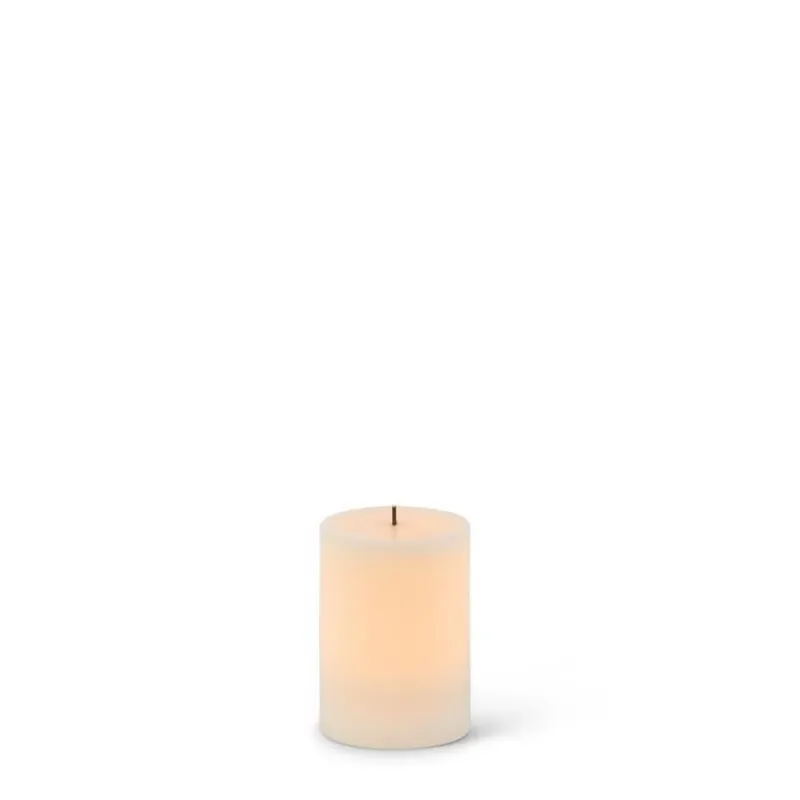 Bisque Unscented Flameless Flickering Candle – 4" Tall, 8‑hour Burn
