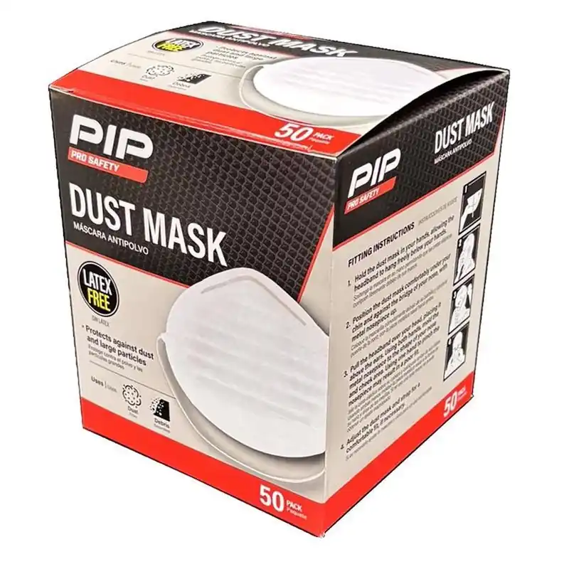 42310-50 White Dust Mask – Protective Respirator For Dust And Particles