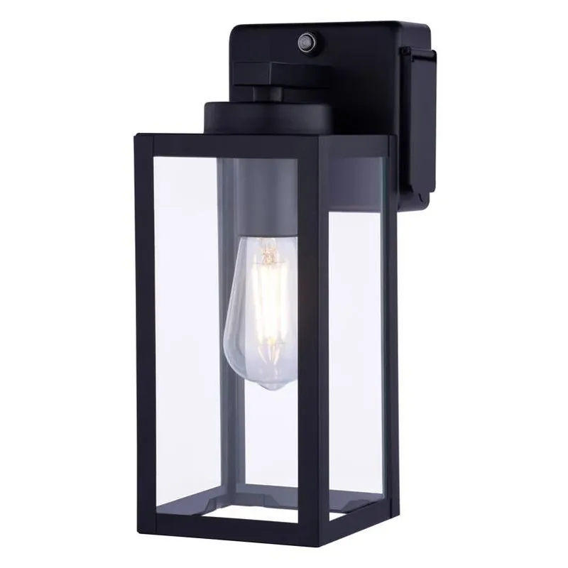 Textured Black Dusk‑to‑dawn Led Porch Light – 60w Hardwired Outdoor Fixture