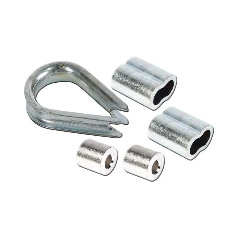 1/8 In. Zinc‑plated Aluminum Wire Rope Clip & Thimble
