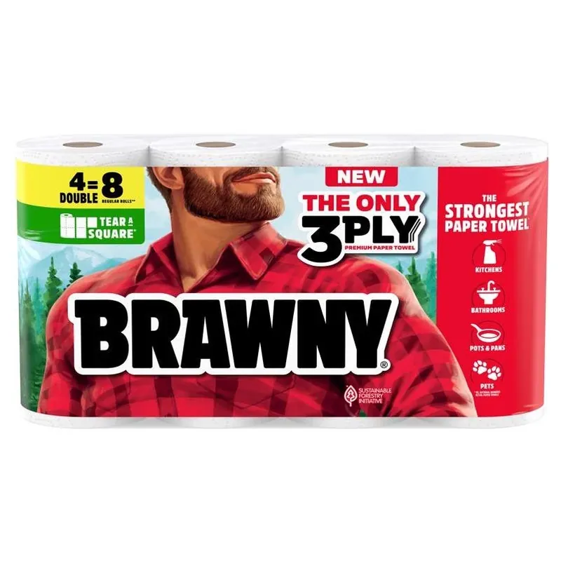 3‑ply Tear‑a‑square Paper Towel Roll – Multi‑size Cleaning Towels