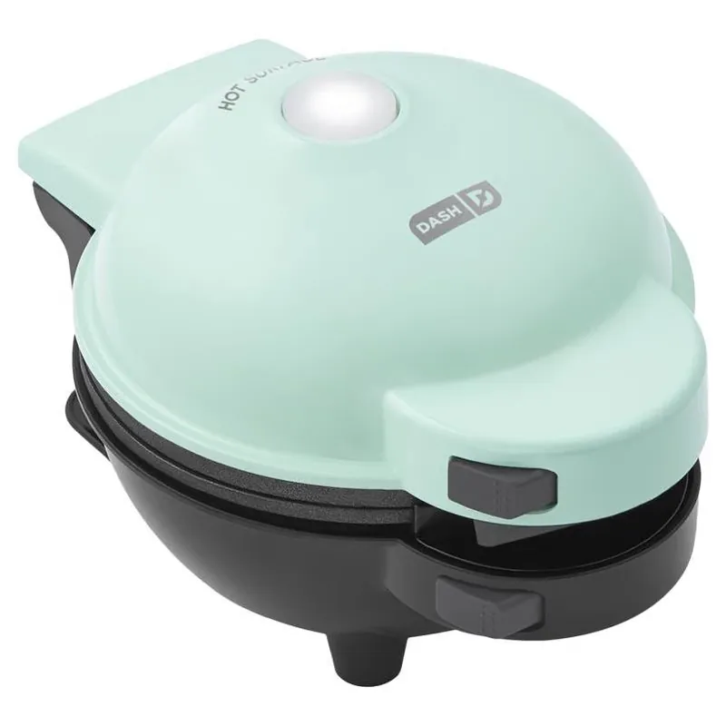 Aqua Compact Single‑serve Waffle Maker – Non‑stick & Dishwasher‑safe