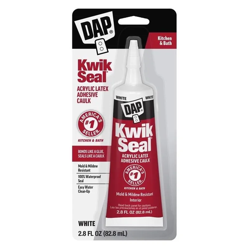 Kwik Seal Acrylic Latex Adhesive Caulk – 2.8 fl oz, 40‑100°f Range