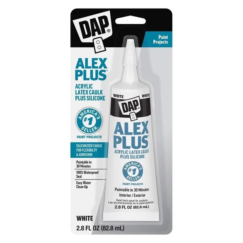 Alex Plus White Siliconized Acrylic Latex All‑purpose Caulk – 2.8 oz