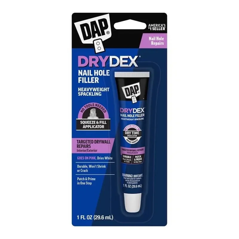 Drydex Ready‑mix Pink/white Nail Hole Repair Paste – 1 oz Tube