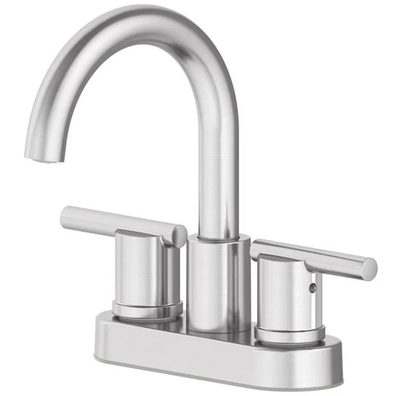 Oakbrook Alexis Brushed Nickel 4‑in. Modern Centerset Bathroom Faucet