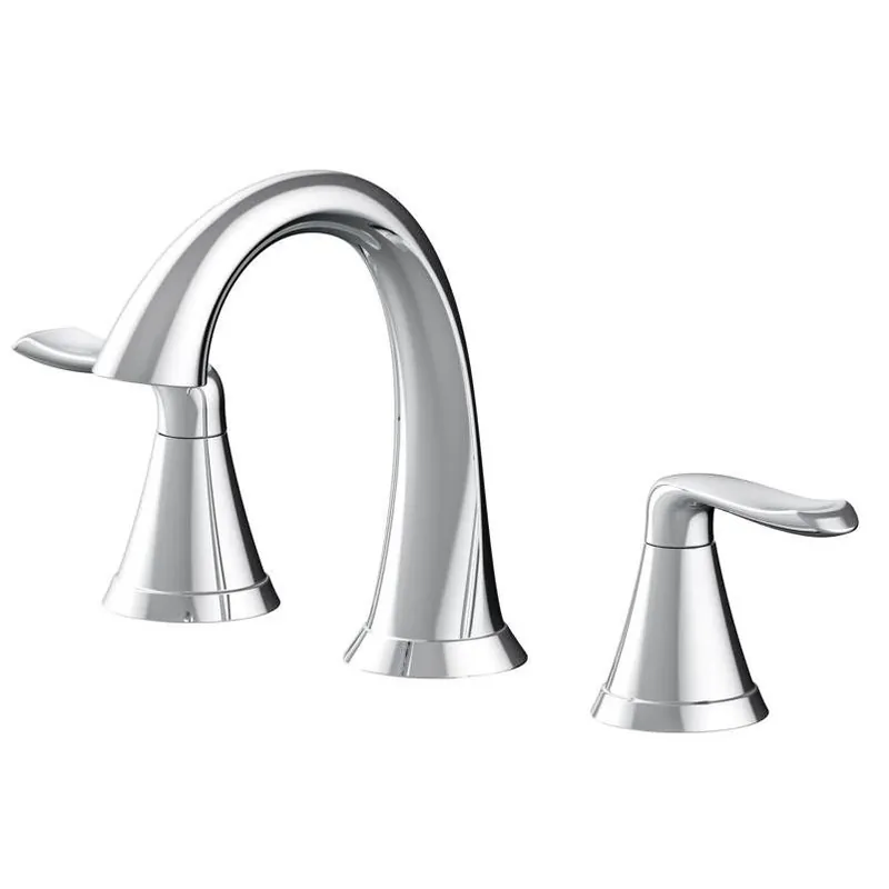 Oakbrook Chloe Chrome Contemporary Widespread Bathroom Faucet – 8‑inch High‑arc Lever