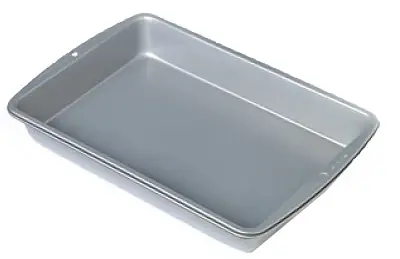 Silver Non-stick Bakeware Oblong Pan, 13 X 9 X 2 In.