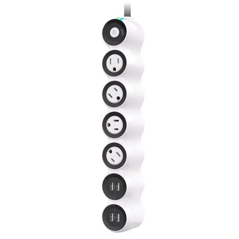 Powercurve 4‑outlet White Surge‑protect Power Strip – 5‑ft Cord, 1080j
