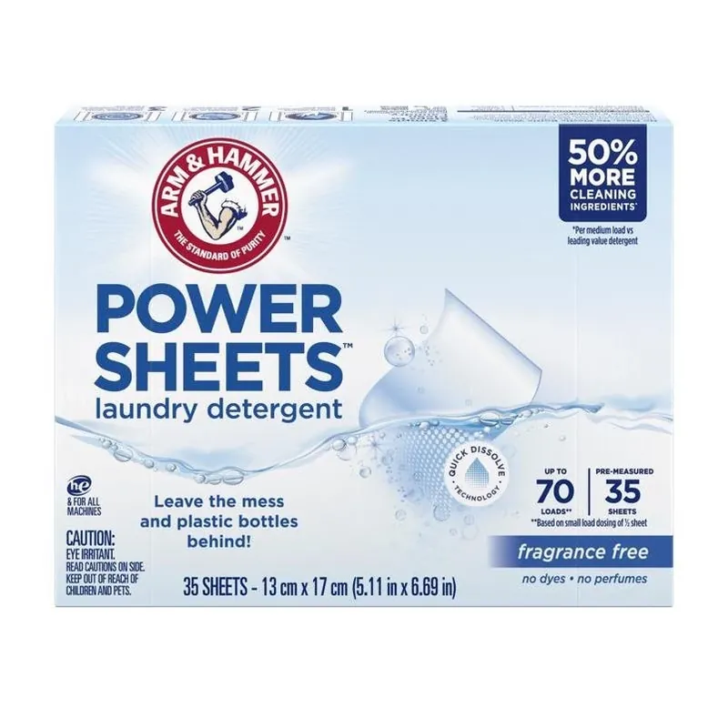 Free & Clear Laundry Detergent Sheets – 35‑pack, 70 Loads, Eco‑friendly He Formula