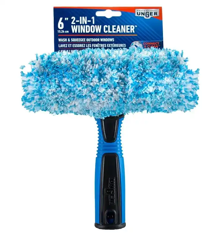 Professional 981600 2-in-1 Window Cleaner With 6 In Head And Microfiber Sleeve