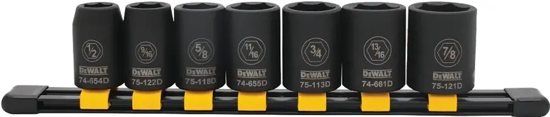 Sae 7-piece Deep Impact Socket Set - Dwmt74452osp