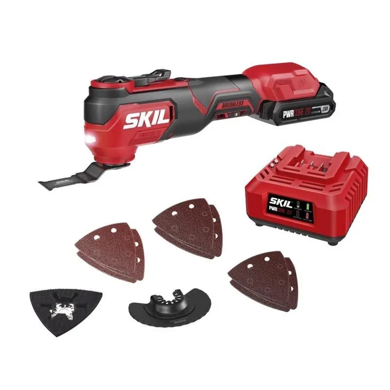 20v Brushless Cordless Oscillating Multi-tool Kit With Led Light & Charger