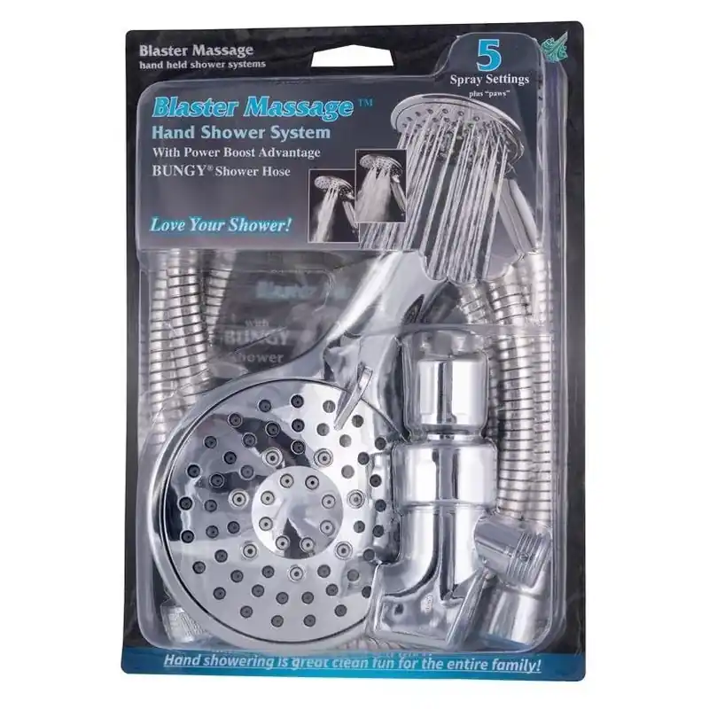 Blaster Massage Chrome Handheld Showerhead – 5 Spray Settings, 2 gpm