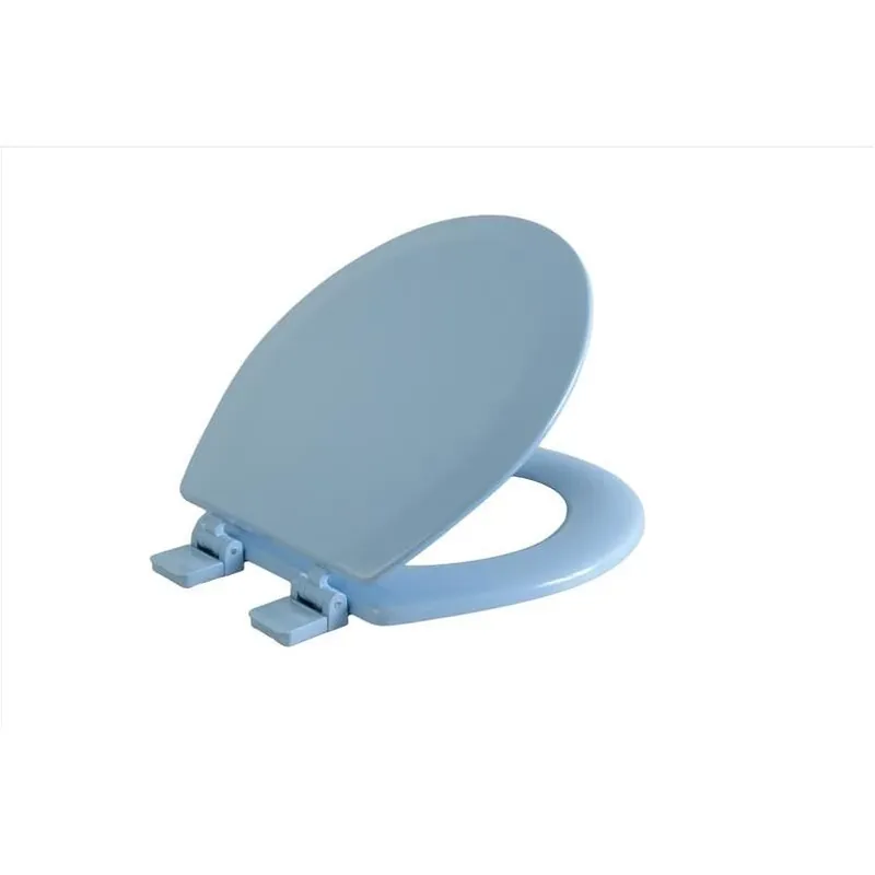 Oakbrook Laurel Round Blue Wooden Toilet Seat – Modern Round Design