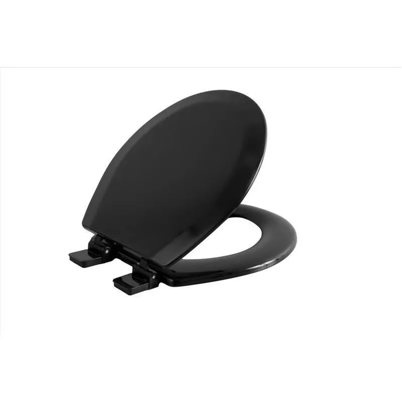 Oakbrook Laurel Black Wood Round Toilet Seat – Durable Classic Design
