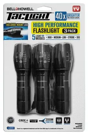 Black Led Tactical Flashlight