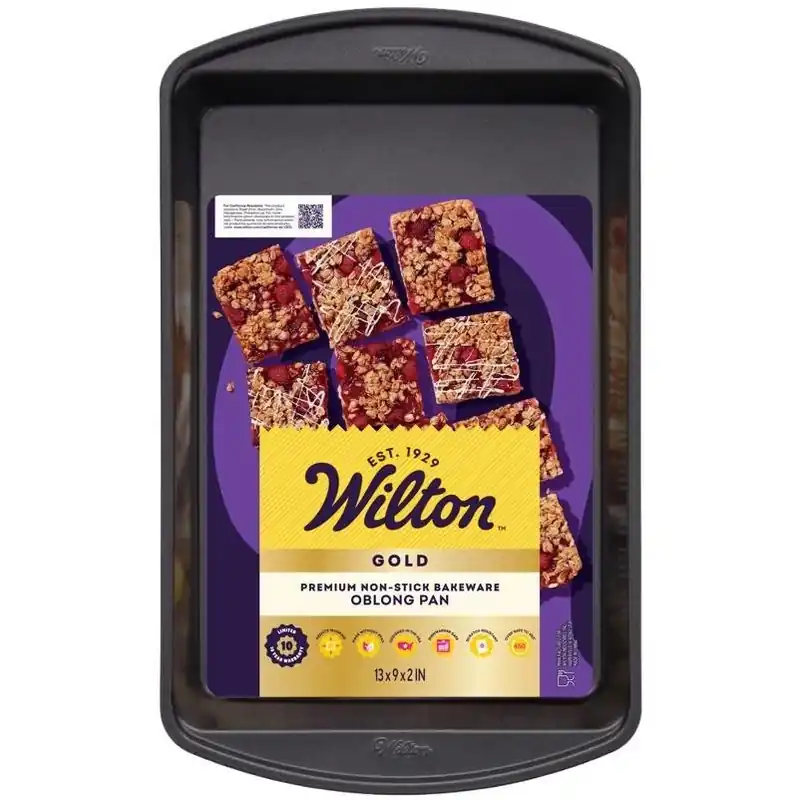 Gold Gray Oblong 9" X 13" Nonstick Cake Pan