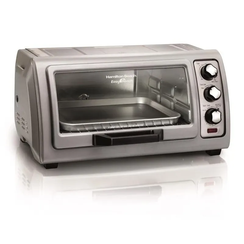 6‑slice Silver Toaster Oven With Convection – 1400w Countertop Bake & Broil