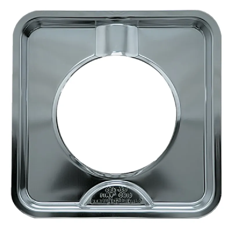 Gas Range Drip Pan, I Series Square, Chrome, 7.5 In.