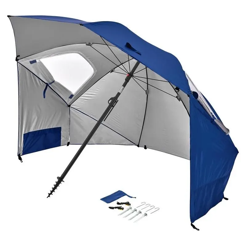 Compact Blue 96‑inch Umbrella – Portable Shade Solution