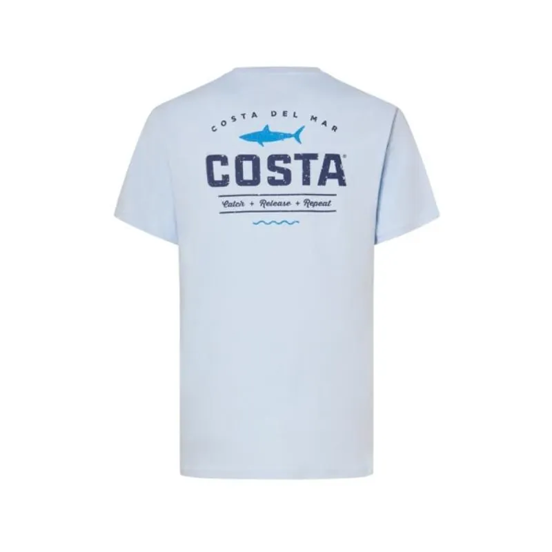 Men‘s Xl Sky‑blue Crew‑neck Cotton Tee – Topwater Performance Shirt