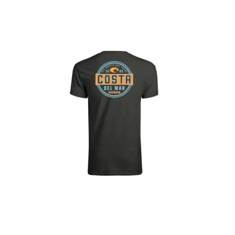 Men‘s Dark Heather Prado Crewneck Tee – Soft Cotton Short‑sleeve Shirt (l)