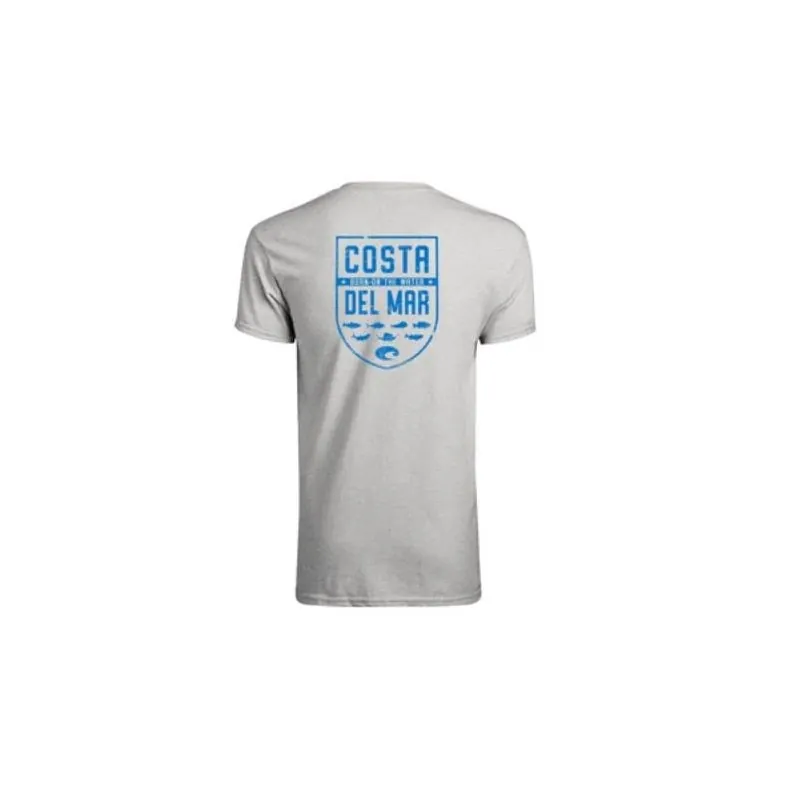 Men‘s Heather Gray Crew Neck Tee – Short Sleeve Species Shield Style