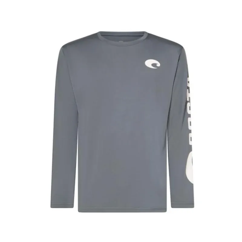 Men‘s Xxl Long‑sleeve Technical Crew Tee – Shark Grey